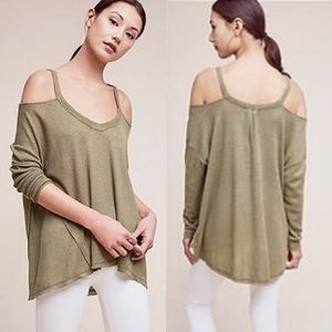 Anthropologie • Deletta Millipia Open Shoulder Top
